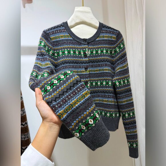 Doen Faustine Cardigan in Dashwood Fair Isle - Picture 9 of 13